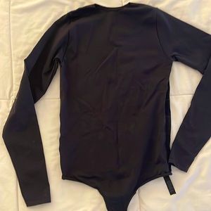Skims crew neck black bodysuit